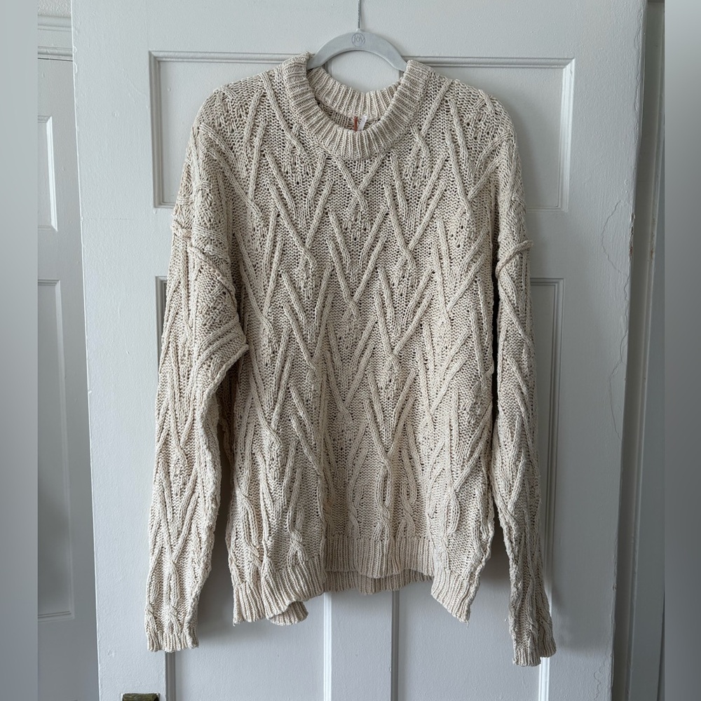 Free People Cream Sweater Medium